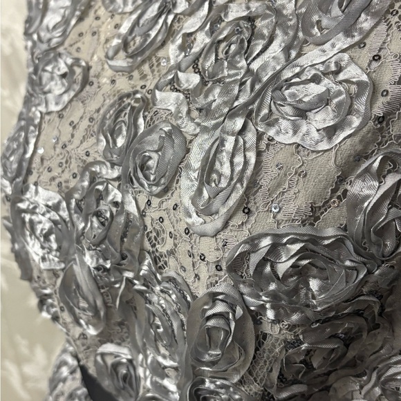 Vintage Onyx Nite Silver Sheath Bateau Neck Sleeveless Cocktail Top - Picture 3 of 7